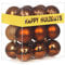 Bronze 8.1 cm große Weihnachtskugeln – Weihnachtsbaumschmuck Ornamente bruchsichere hängende Kugeln für Geburtstag, Ostern, Valentinstag, Hochzeit, Set mit 18 Stück, braune Weihnachtsschmuck