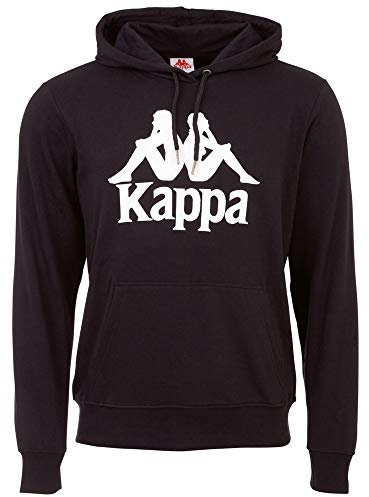 Kappa Unisex Taino Hooded Sweatshirt Pullover Hoody 705322 Schwarz, Bekleidungsgröße:S
