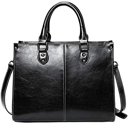 Coolives Damenhandtasche Henkeltasche Handtasche Umhängetasche Schultertasche Kleine Shopper Tasche aus Leder Schwarz EINWEG