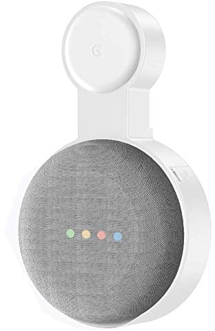 Baaletc Soporte de Pared Outlet para Google Home Mini/Nest Mini (2nd Gen) Asistente de Altavoz, Altavoz Inteligente, Manejo de Cable Incorporado (Google Home Mini(1st Gen), Blanco)