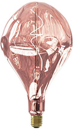 CALEX Organic EVO XXL Lampe LED E27, ampoule à filament 6 W, intensité variable, ampoule décorative en titane, blanc chaud, rose