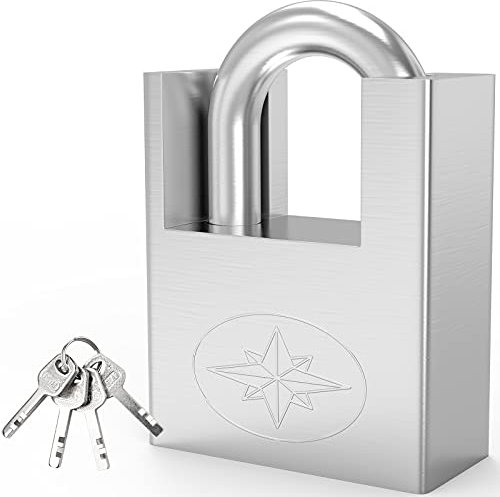 Padlock with Keys, [Impact Cut Resistance] Diyife 60mm Heavy Duty Padlock Outdoor Weatherproof Lock with 10mm Shackle High Security Lock for Warehouse, Container, Gym Locker, Garage, Shed, Fence