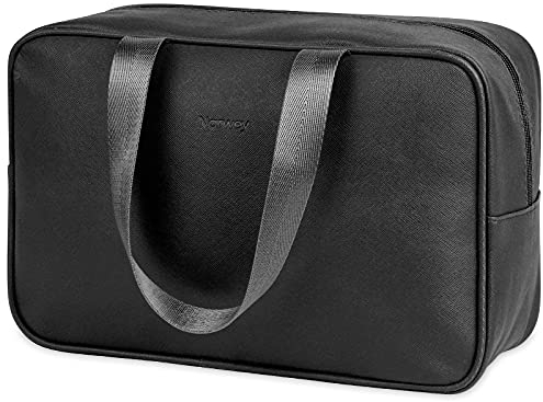 Volle Größe Kulturbeutel Große Kosmetiktasche Reise Make-up Taschen Organizer für Damen und Frauen (Schwarz)