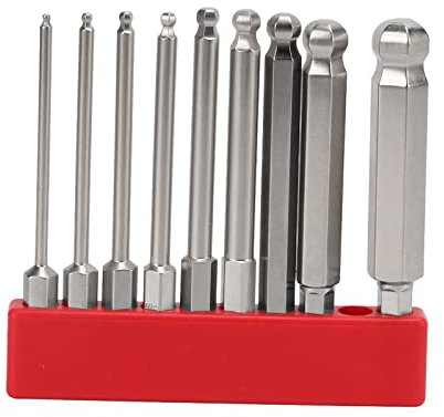Set di Punte per Cacciavite Esagonale con Estremità Sferica Metrica Bit a Brugola con Testa a Sfera Magnetica Set di Punte Magnetiche per Cacciavite con Testa a Sfera Set di Punte Trapano per Cacci