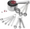 16-Piece Measuring Cups and Spoons Set, Stainless Steel Measuring Cups Metal Measuring Spoons Tad Dash Pinch Smidgen Drop Mini Measuring Spoons for Measuring Kitchen Liquid Dry Ingredients