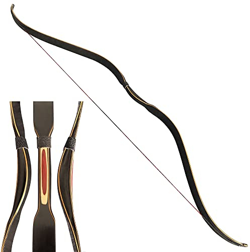 ZSHJGJR 55 Zoll Recurvebogen Erwachsene 20-40 lbs Recurvebogen Holz Jagd Recurve Bögen für Anfänger Pfeil Zielübung (25lbs)