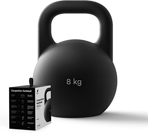 STRYVE Competition Kettlebell 4-16 kg – Hochwertige Gusseisen-Kugelhantel mit ergonomischem Griff – Perfekt für Krafttraining, Crossfit & Fitness, inkl. Trainingsplan, langlebig & vielseitig