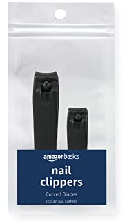 Amazon Basics Toenail and Fingernail Clipper Set, Nail Clippers, Grooming Tool, Black