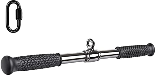 SELEWARE LAT Pull Down Cable Bar Machine Attachments for Gym, Rotating Straight Bar with Non-Slip Rubber Handle Grip, Universal Attachment for Cable Machines Pulley System & Resistance Bands