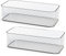 TIENDA EURASIA - Pack de 2 Bandejas Organizadoras, Caja Organizadora Transparente, Organizadores Apilables, Caja Almacenaje Plastico Transparente para Cajones, Baño, Cocina (32 x 14 x 9 cm)