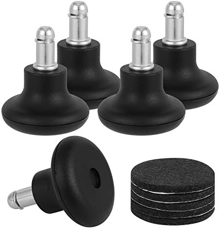 Bürostuhl Gleiter Bell Glides Ersatz Bürostuhl Gleiter Stopper Bürostuhl Bodengleiter Bürostuhl Füße Ersatzteile, 5er-pack 2 Zoll Rollenersatzteile mit Filzgleitern für Möbel