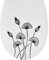 Wirquin 20724240 Abattant WC en thermoplastique Marbella forme U Décor Floral, noir