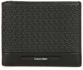 Calvin Klein MODERN BAR BIFOLD 5CC nero 0GL BLACK Taglia Unica