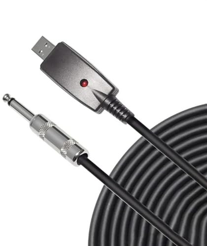 Câble USB Vers Guitare, Interface Jack 6.35mm, Adaptateur De Mixage Pour Guitare Électrique, Câble Audio Pour Microphone Câble d'instrument Guitare