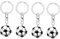 Unomor Kreativer Schlüsselanhänger 4 Stück Schlüsselanhänger Metall Geschenk Fußball Schlüsselanhänger