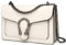 Travistar Kette Crossbody Bag Umhängetasche Damen Handtasche Damen Klein Schultertasche Leder cross body tasche stylisch Abendtasche mit Verstellbarer Ketten-Schulterriemen Weiß