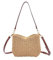 Ulisty Femme Petit Tissé Sac en paille Mini d'été Sac de plage Bohème Vacances Enveloppe Bourse Chic Sous-bras Épaule Sac à main marron