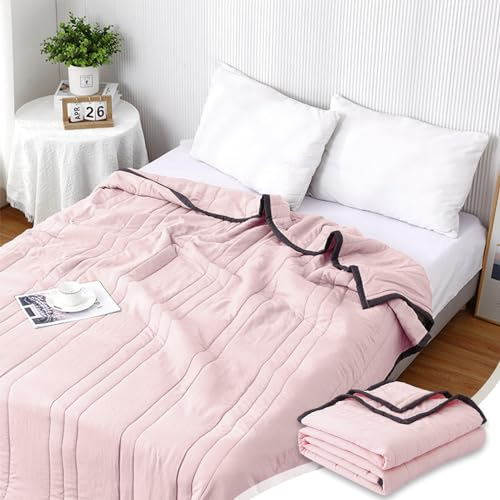 Leichte Sommerdecke Baumwolle für Erwachsene Kinder, Atmungsaktive Kühldecken kann Körper kühl halten,Baby Sommer Decke Kuscheldecke Geburtstagsgeschenk Angebote Des Tages Heute (B-03, 150×200)