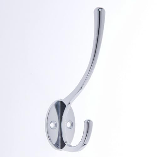Aretro Hooks Hangers, Victorian, Polished Chrome, Robe Hook, Coat Hook, Back of Door, Wall Hanger (Victorian, Polished Chrome)