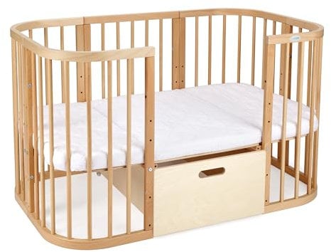 Waldin Schublade für 7in1 Babybett, Kinderbett, KEIN Bett, Naturfarbe