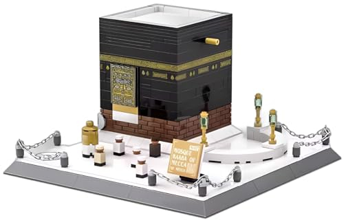 Fuleying Moschee Kaaba von Mekka Bausteine Bausatzï, 446PCS Landmark Klemmbausteine, Architektur Modellbau Spielzeug für Erwachsene Kinder Büro Heim Deko