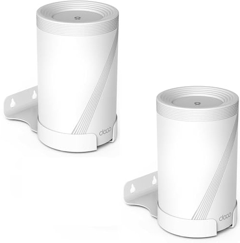 Stander Kompatibel mit TP Link Deco BE63 / BE65 Mesh WiFi 7 System-Einfache und robuste Wandhalterung Standhalterung TP Link Deco BE63 / BE65 Halterung mit Kabelmanagement(Weiß,2PCS)