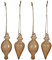Weihnachtsbaumschuck 4er Set Weihnachtskugeln aus Glas - Braune Christbaumschmuck Deko Fensterdeko Weihnachtsbaumschmuck zum Aufhängen - Ausgefallene Weihnachtsbaumkugeln Dekohänger Weihnachtsschmuck