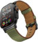 UUPWPOKT Compatibile con Apple Watch Ultra 2/1 Band 49 mm 46 mm 45 mm 44 mm 42 mm da uomo, cinturino in vera pelle per iWatch Ultra Series 10 9 8 7 6 5 4 3 2 1 SE, verde militare/nero