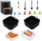 14 Stück Heißluftfritteuse Zubehör Airfryer Zubehör für Philips HD9252/HD9200/HD9255, inkl Form, Ölsprühflasche, Pinsel,Zubehör Heißluftfritteuse für Philips Airfryer