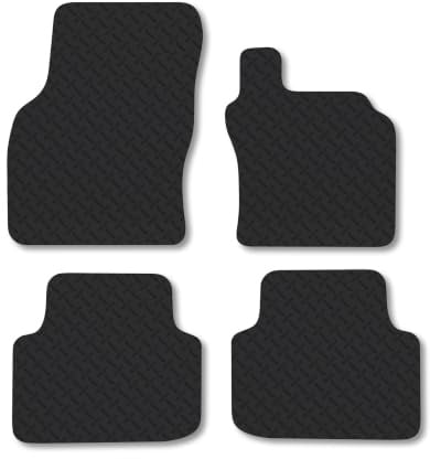 VW Passat (2015-2024) 5mm Rubber Car Mats | Heavy Duty Rubber Tailored Fit Floor Mats Full Coverage Durable Waterproof Accessories Easy Clean Anti Slip Made in the UK