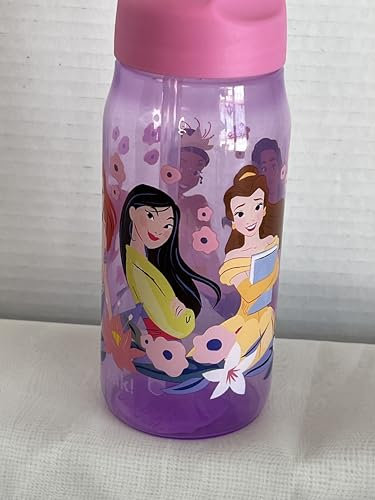 Decorative Character Princesses Design, 16oz. Water Bottle, Purple and Pink