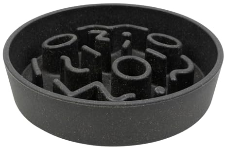 District 70 - Bamboo Dog Slow Feeder - Dark Grey - ø 17 cm