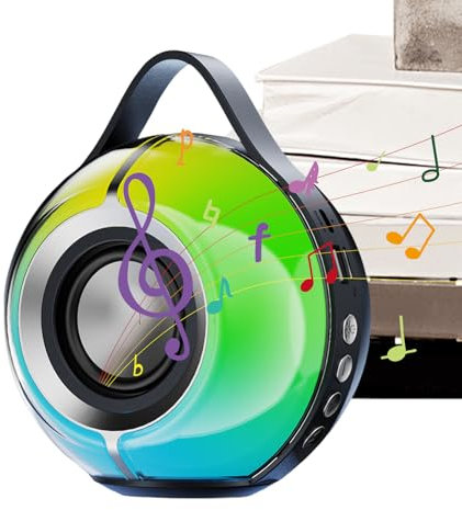 Generisch Enceinte d'extérieur - Haut-parleur de terrasse avec éclairage - Chaîne stéréo pour famille, maison, salle de bain, garage, bureau, voiture