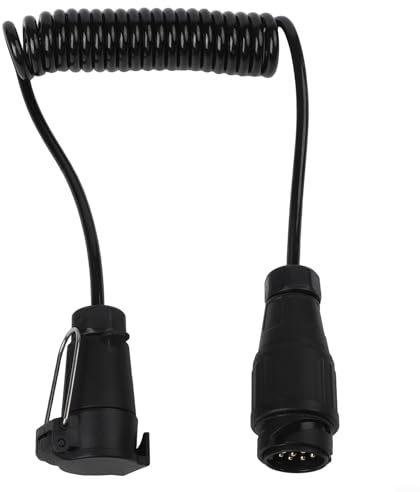 13-Pin To 7-Pin Trailer Wiring Harness Trailer Extension Cable Trailer Connector Cable Connector 12V Spring Wire 3 Caravan Towing Harness Adapter Black