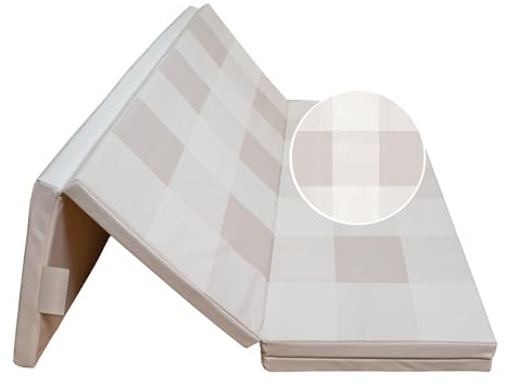 Toddlekind Tumbling-Matte – dicke Spielmatte Baby 1022 x 183 cm – faltbare Baby Bodenmatte aus Memory-Schaum, veganes Leder, gepolstert, abwischbar & tragbar