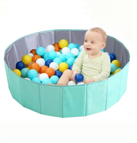 KBIBCK Piscine à balles pliable pour bébé, 80 cm, pour enfants, filles, garçons, parc de jeu pour bébé, piscine ronde portable à boules d'océan pour chiens, chats, intérieur et extérieur, balles non
