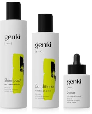 Genki Haircare Hair Strengthening Set Shampoo, Conditioner und Haarserum