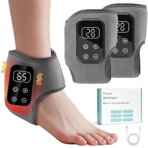 2 Stück Fußmassagegerät Füsse Neuropathie, Fussmassagegerät Elektrisch Testsieger, 3 In 1 Elektrische Fussmassageräte, Tragbares Massagegerät Knöchel USB Wiederaufladbar