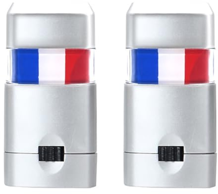 CATZUM Maquillage Visage Arc-en-Ciel - Crayon de Maquillage Tricolore pour Enfants - Couleurs Nationales (Bleu, Blanc, Rouge) - Idéal pour Carnaval, Halloween, Festivals
