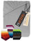 npluseins klassisches Jersey Spannbetttuch - vielen Farben + Größen - 100% Baumwolle 159.192, 200 x 220 cm, Silber