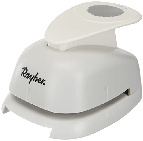 Rayher perforatrice rond av. bords festonnés 3,16cm (1,1/4'') gris, 69029000