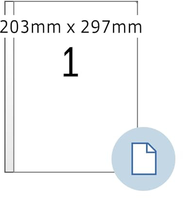 HERMA 58101 Wetterfeste Folienetiketten, 250 Blatt, 203 x 297 mm, 1 pro A4 Bogen, 250 Stück, selbstklebend, bedruckbar, matt, blanko Outdoor Klebeetiketten Aufkleber aus Polyethylen, weiß