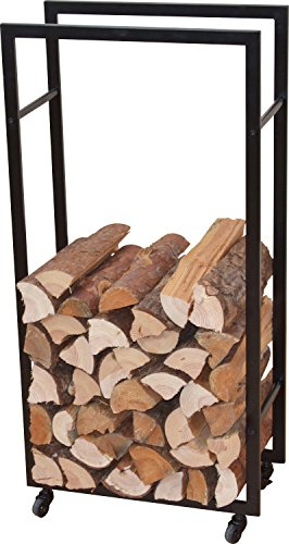 moebel direkt online Kaminholzregal mit Rollen schwarz