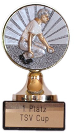 RaRu Boule/Petanque-Pokal mit Gravur und Resin-Emblem