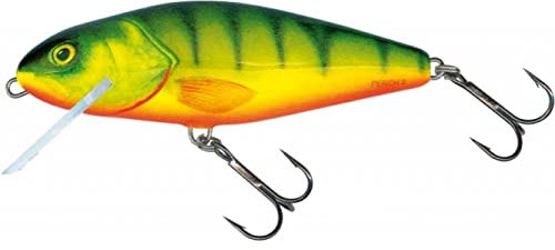 Salmo Perch Wobbler Jerkbaits für Hecht Zander Barsch Hechtköder Hechtwobbler Forellenwobbler Barschwobbler Hot Perch 8cm / 13g / schwimmend / 0.5-2.0m