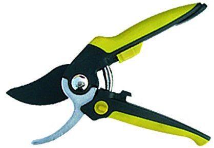 kippen 6080B - Forbice per potatura vigna taglio passante, Giallo Nero