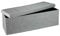 Relaxdays Faltbare Sitzbank XXL, Sitzcube mit Stauraum, Sitzwürfel aus Leinen, mit Deckel, HBT 38 x 114 x 38 cm, grau
