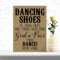 Rustic Dancing Shoes Tired Feet Wedding Flip Flop Table Sign (JJ) (Brown)