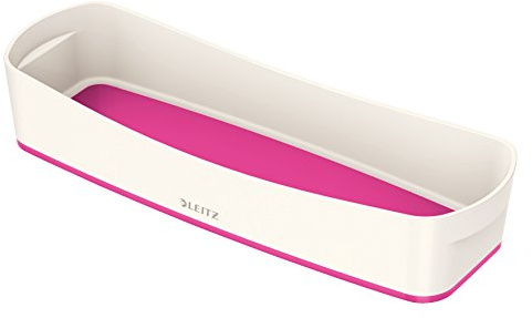 Leitz MyBox, Aufbewahrungsschale, Länglich, Blickdicht, Weiß/Pink Metallic, Kunststoff, 52584023