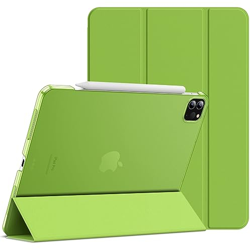 JETech Hülle für iPad Pro 11 Zoll, Modell 2022/2021/2020/2018, Unterstützung Pencil Aufladung, Intelligent Abdeckung Schlafen/Wachen (Grün)